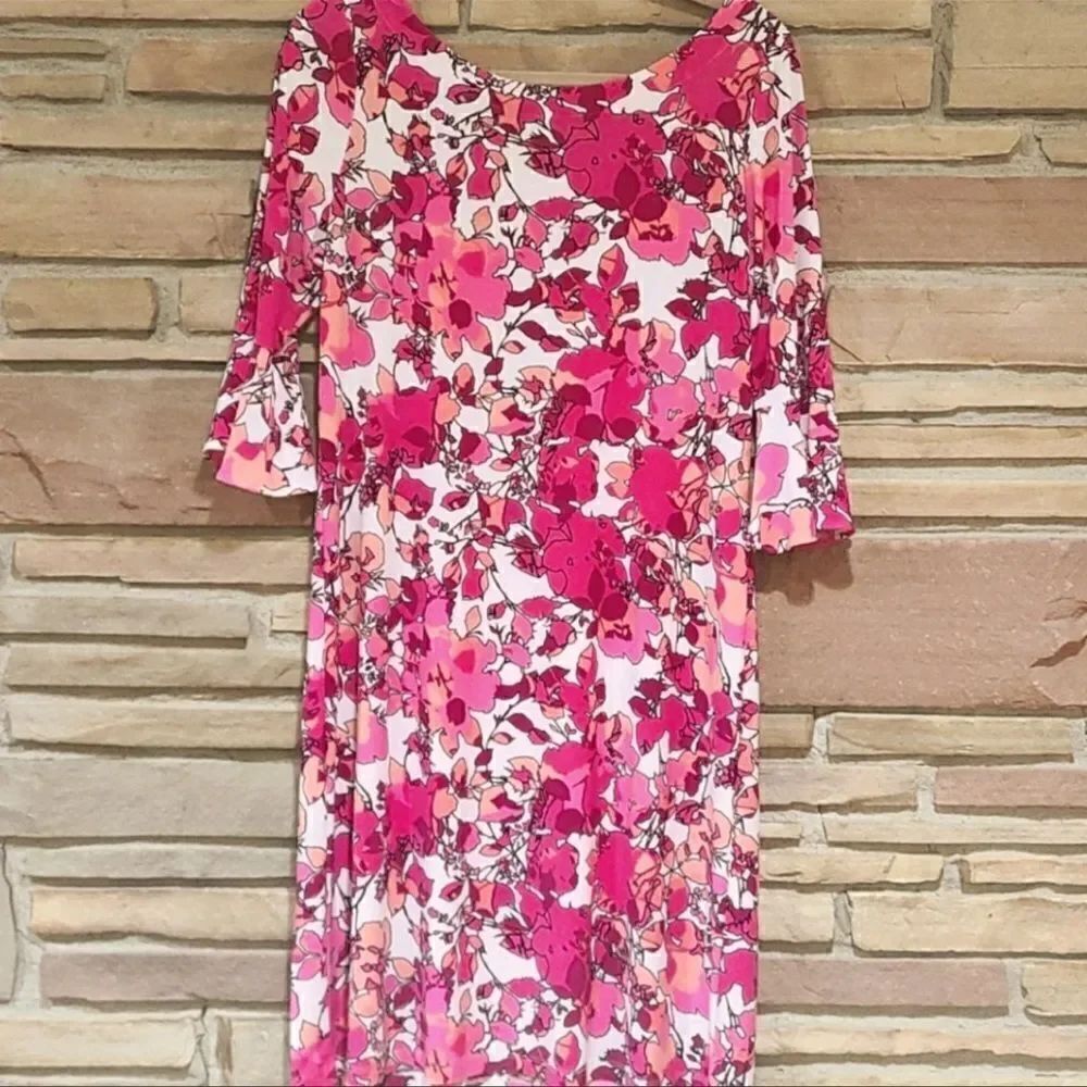 Pappagallo Dress Pink White Floral M